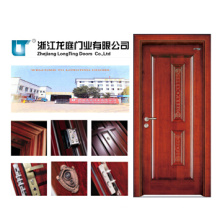 Puerta de madera de la entrada interior hecha en China (LTS-403)